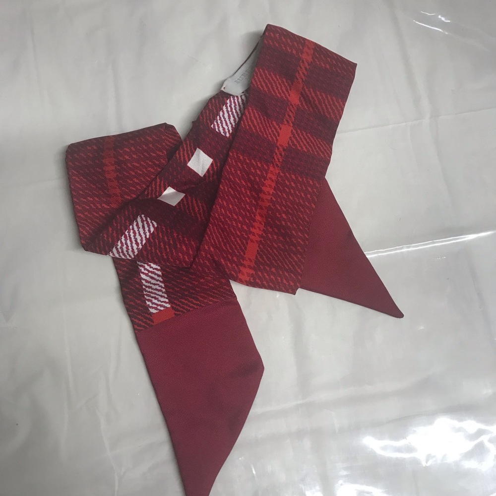 Burberry Red Plaid Scarf